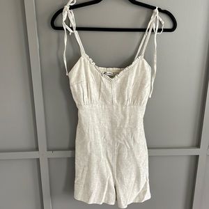 Abercrombie & Fitch Tie-Strap Linen Romper - Size S